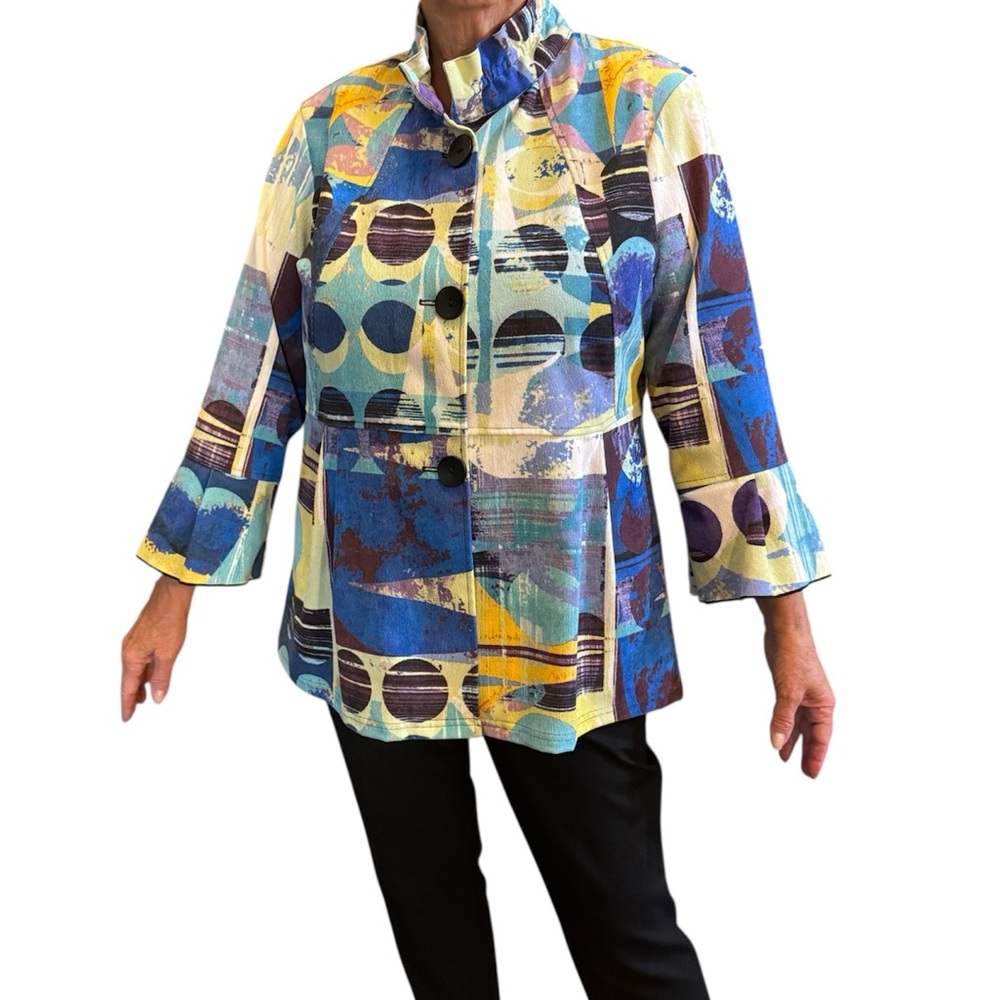 Ali Miles Multicolor Abstract Jacket - Picture 5 of 9